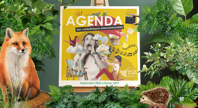 couverture de l'agenda avec gâteau et bougies d'anniversaires